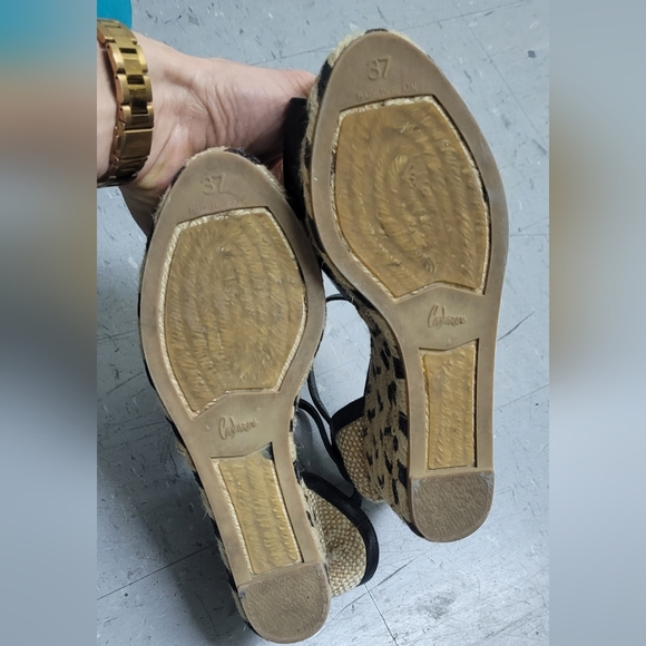 Castañer Black Wedge Sandals - Picture 11 of 13